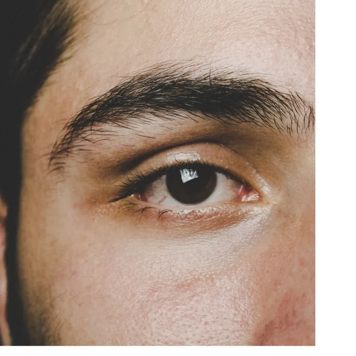 Close-up of an eye, referencing Brainspotting's use of eye position
